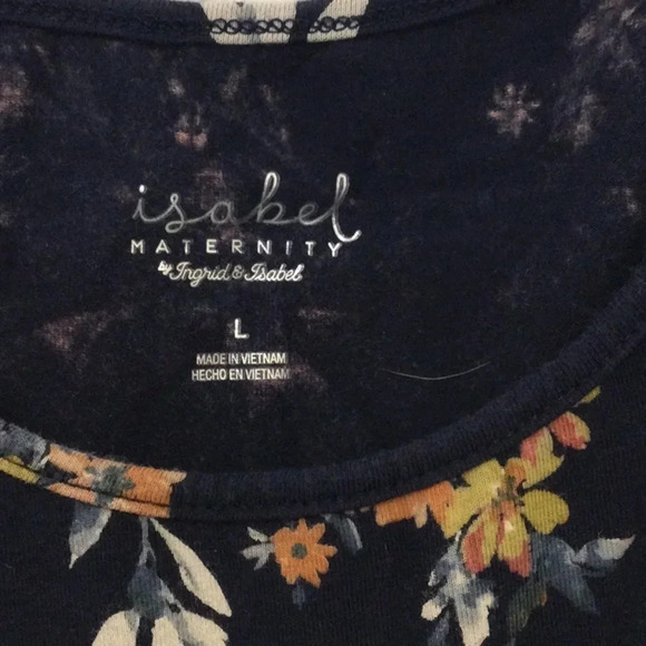 Isabel Maternity Large Floral MIDI Dress - Picture 3 of 4